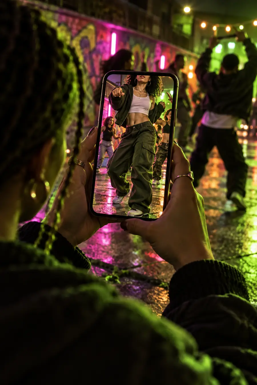 Finished vertical lip-sync social video frame