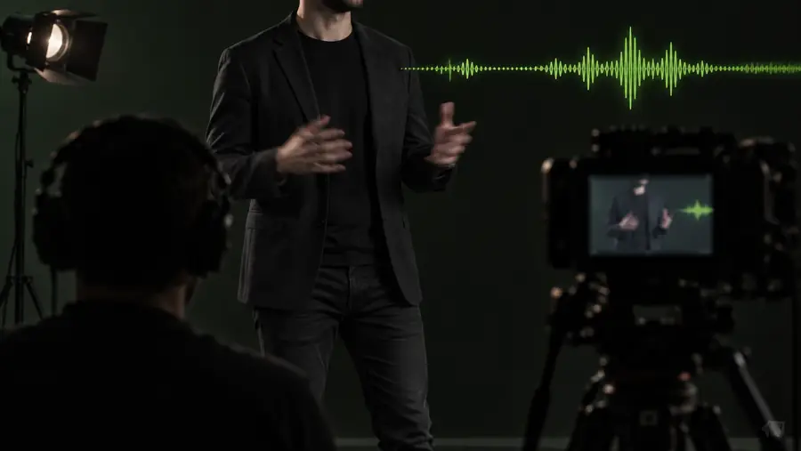 Unaligned talking footage before processing