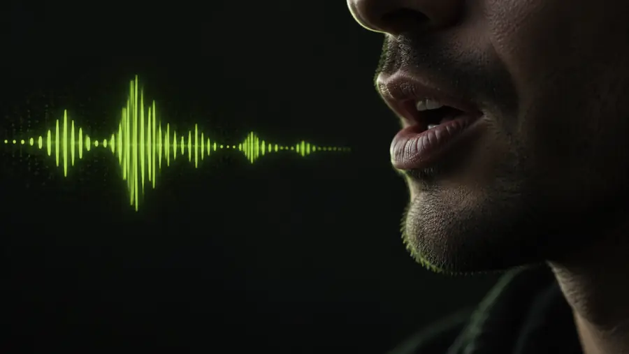 Face and audio shown before mouth timing is aligned